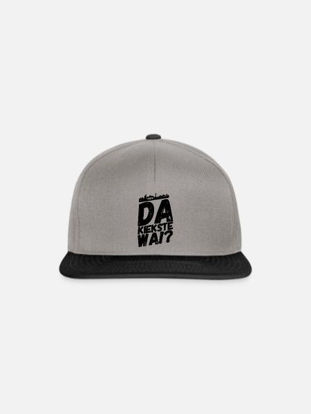Berlin Berliner Lustige Sprüche Mundart Kiekste - Snapback Cap - Graphit/Schwarz