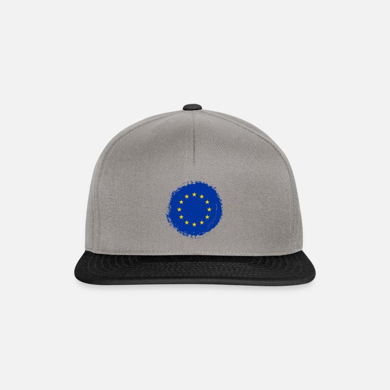 Europa Europäische Union EU Farbklecks - Snapback Cap - Graphit/Schwarz