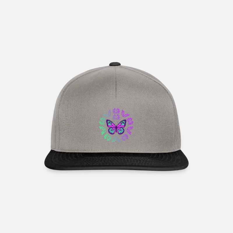 Butterfly Magic Circle - Snapback Cap - graphite/black
