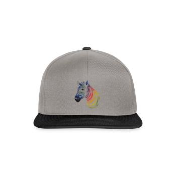 Colorful zebra - Snapback Cap - graphite/black - Front