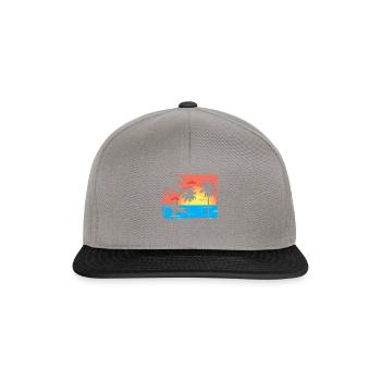 Surfer am Strand - Snapback Cap - Graphit/Schwarz - Vorne