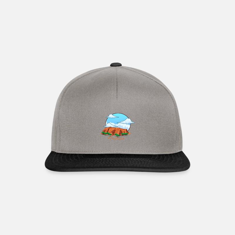 Australie - Casquette snapback - gris graphite/noir