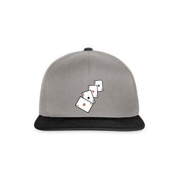 carte poker carre as 1 - Casquette snapback - gris graphite/noir - Devant