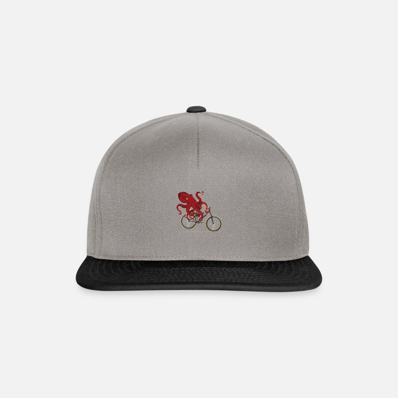 Radfahren Octopus Bicycle Enthusiast Invertebrate - Snapback Cap - Graphit/Schwarz