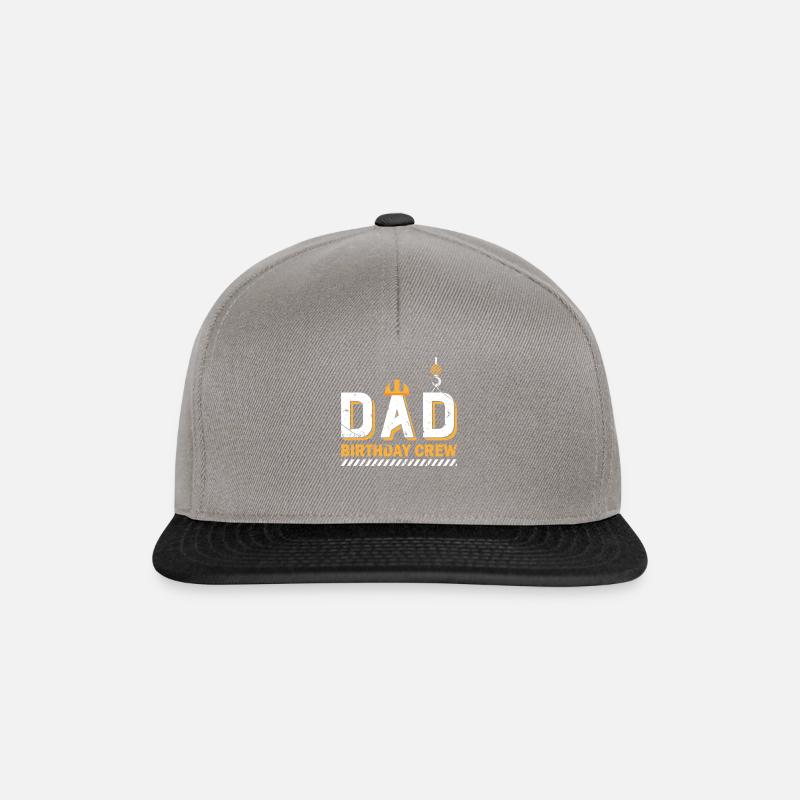 Construction d'un équipage d'anniversaire pour papa - Casquette snapback - gris graphite/noir