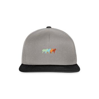 Mouton cru - Casquette snapback - gris graphite/noir - Devant