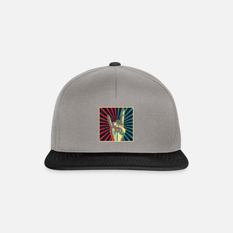 Pommesgabel yeeeeaaah! - Snapback Cap - Graphit/Schwarz