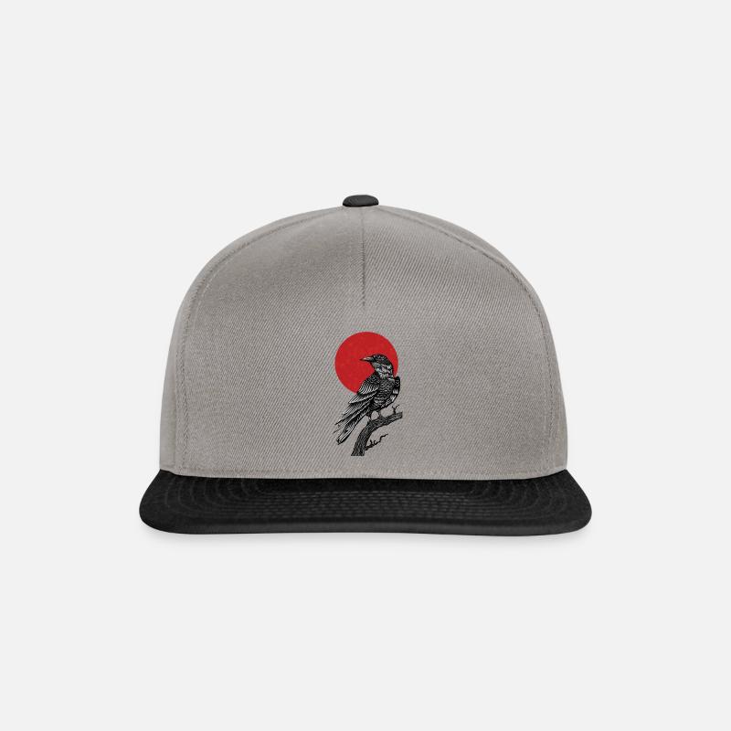Rabe und Blutmond - Snapback Cap - Graphit/Schwarz