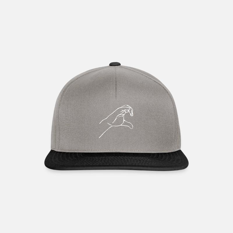 Hand heart right - Snapback Cap - graphite/black