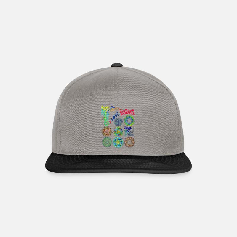 Molécules J'aime la science J'aime la science - Casquette snapback - gris graphite/noir
