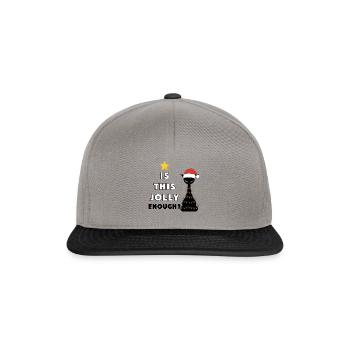 Noël est-ce assez joyeux Noel Cat Joyeux Noël - Casquette snapback - gris graphite/noir - Devant