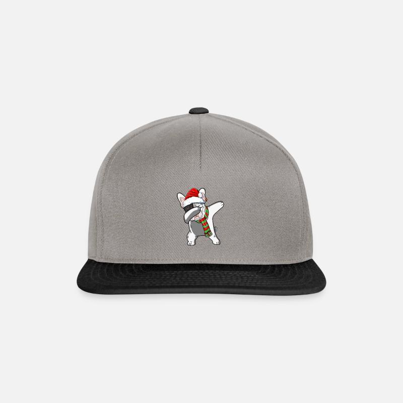 Dabbing cool Mops Mädchen Damen Weihnachten Hund - Snapback Cap - Graphit/Schwarz