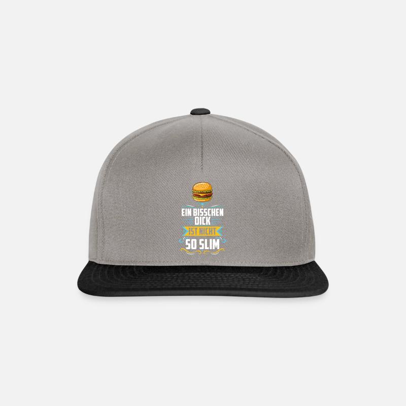Ein bisschen Dick ist nicht so Slim - Snapback Cap - Graphit/Schwarz