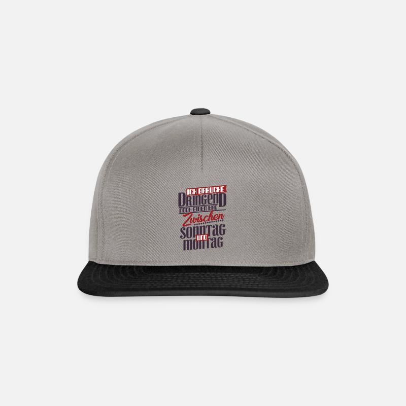 Ich brauche dringend noch einen tag Zwischen Sonnt - Snapback Cap - Graphit/Schwarz