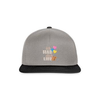 Ich Hab Dich Lieb Eichhörnchen - Snapback Cap - Graphit/Schwarz - Vorne