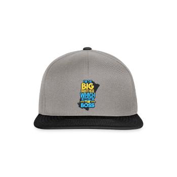Grand frère - Casquette snapback - gris graphite/noir - Devant