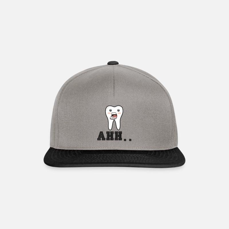 Tooth with teeth dentist white teeth - Snapback Cap - graphite/black