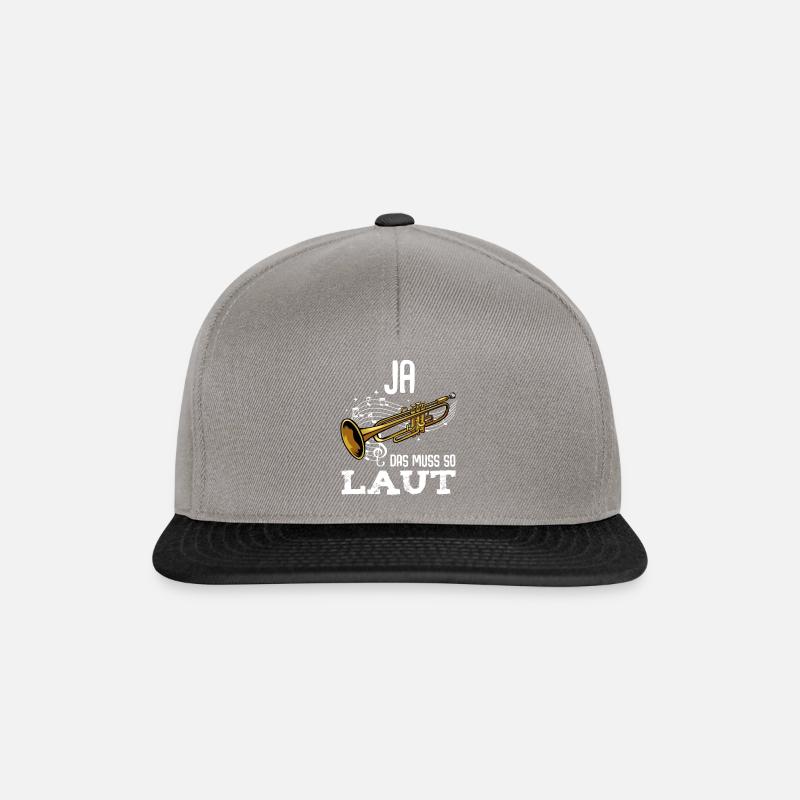 Ja Das Muss So Laut Trompeter Trompete Blasmusik - Snapback Cap - Graphit/Schwarz