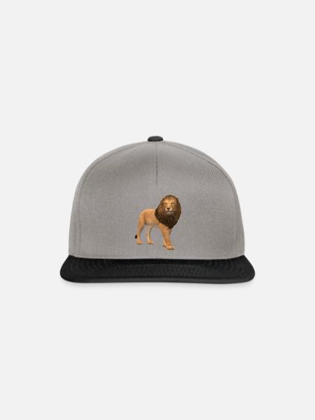 3D Löwe - Snapback Cap - Graphit/Schwarz