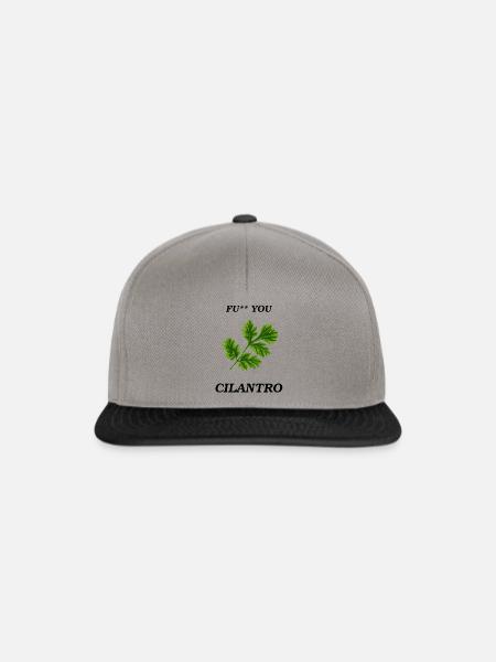 Fu** you Cilantro - Snapback Cap - Graphit/Schwarz