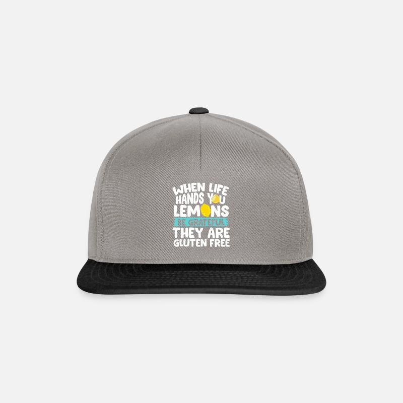 Gluten-frei - Snapback Cap - Graphit/Schwarz