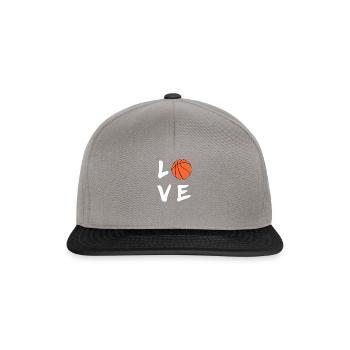 love basketball ich liebe Basketball korbball - Snapback Cap - Graphit/Schwarz - Vorne