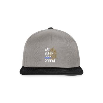 Eat Sleep Reef Repeat Korallen Aquarium - Snapback Cap - Graphit/Schwarz - Vorne
