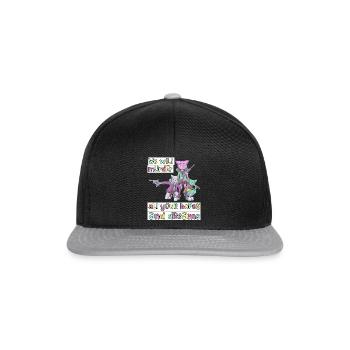 Patel Goth Kawaii Anime Comic Cats Gothic - Casquette snapback - noir/gris - Devant