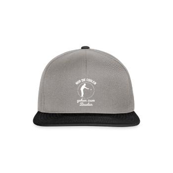 Boule Spiel Spruch Petanque Geschenk - Snapback Cap - Graphit/Schwarz - Vorne