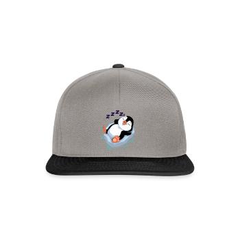 sleeping penguin tired time out break Antarctica - Snapback Cap - graphite/black - Front