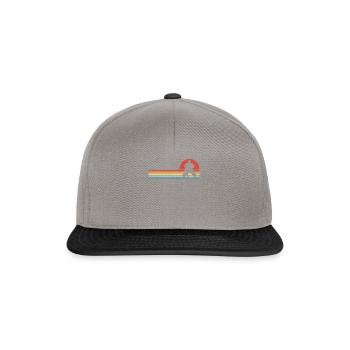 Hockey sur glace gardien de but rétro cadeau but de hockey sur glace - Casquette snapback - gris graphite/noir - Devant