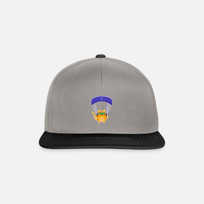 Gleitschirm Paragliding Geschenk Pilot Paraglider - Snapback Cap - Graphit/Schwarz