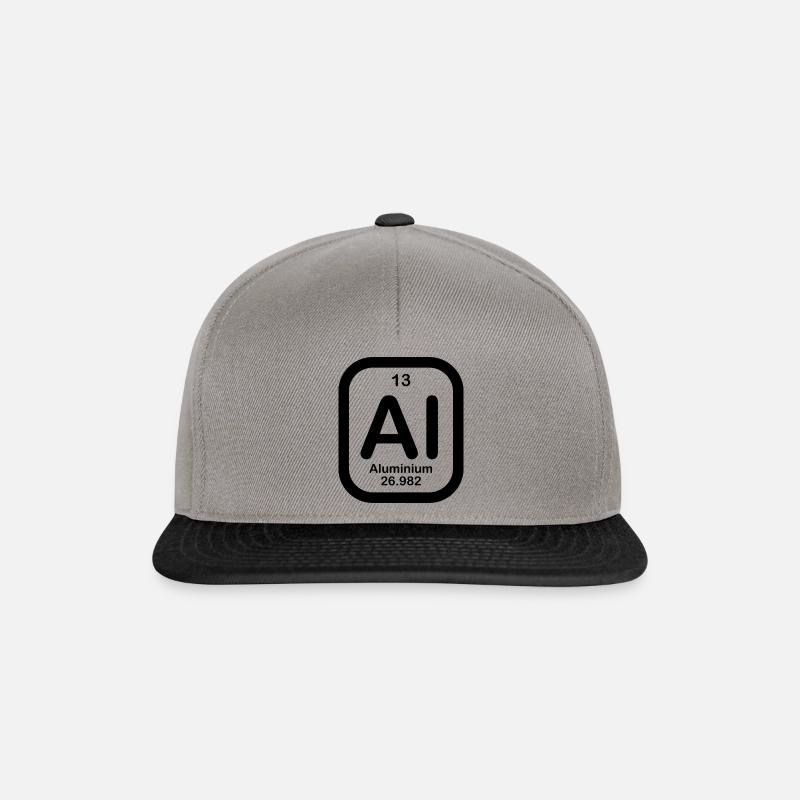 Aluminium in Schwarz - Snapback Cap - Graphit/Schwarz