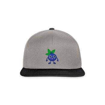Heidelbeere Blaubeere - Snapback Cap - Graphit/Schwarz - Vorne