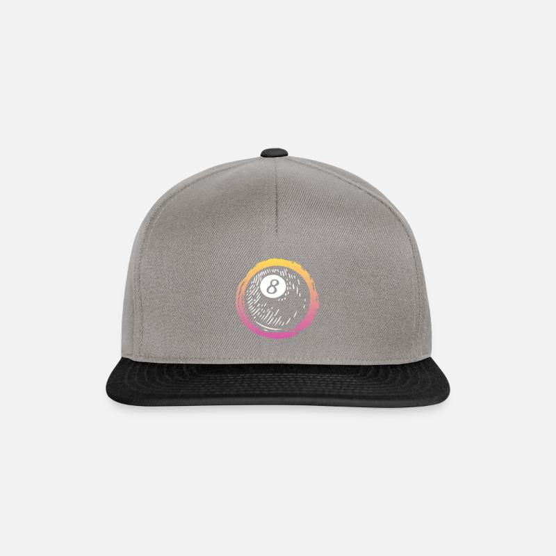 billard pool snooker billardkugel geschenkidee que - Snapback Cap - Graphit/Schwarz