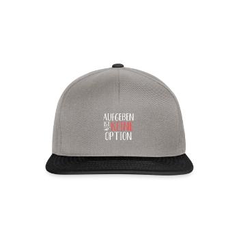 Aufgeben Ist Keine Option - Snapback Cap - Graphit/Schwarz - Vorne