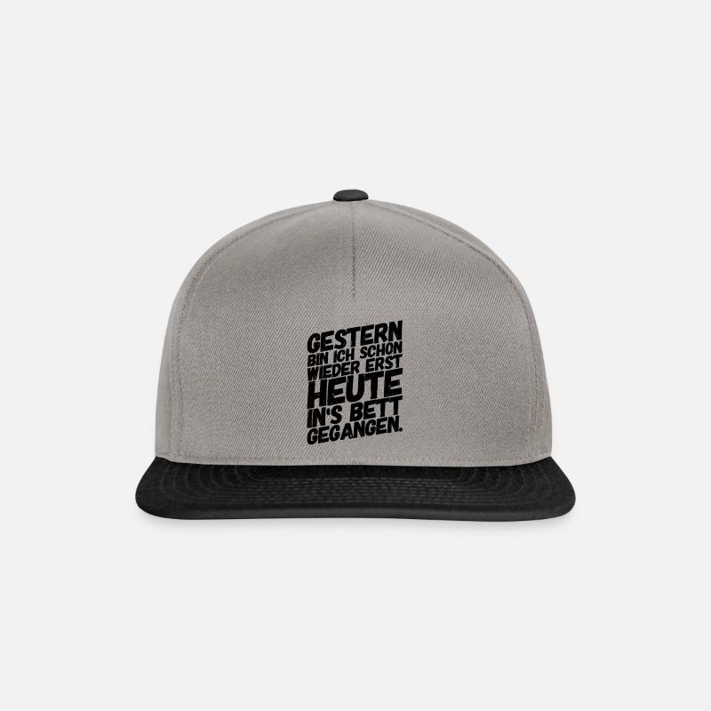 Lustige Sprüche Feiern Party - Snapback Cap - Graphit/Schwarz