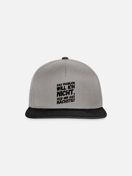 Lustige Sprüche Bürohumor Problem - Snapback Cap - Graphit/Schwarz