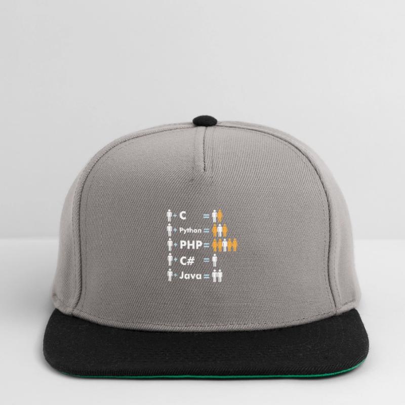 C Python Php Java Programmer Coding Snapback Cap