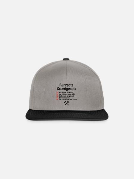 Ruhrpott Grundgesetz - Snapback Cap - Graphit/Schwarz