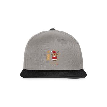 Le premier Noël de bébé - Casquette snapback - gris graphite/noir - Devant