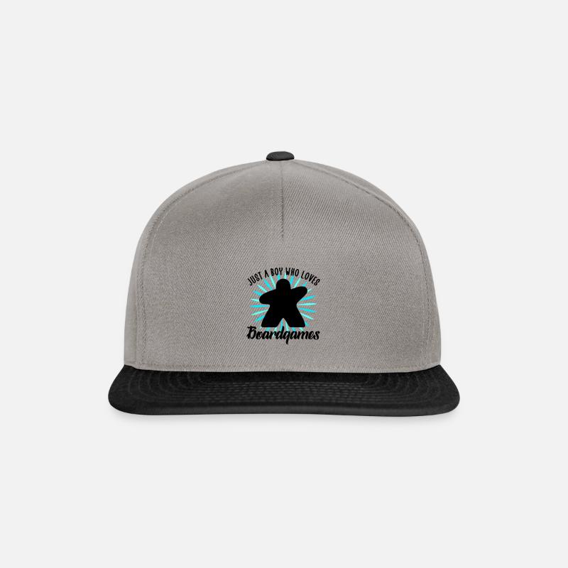 just a boy who loves boardgames - Snapback Cap - graphite/black