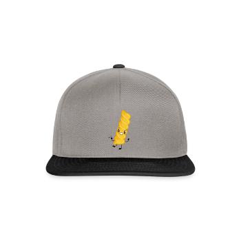 Fussili Nudel Pasta Musik - Snapback Cap - Graphit/Schwarz - Vorne