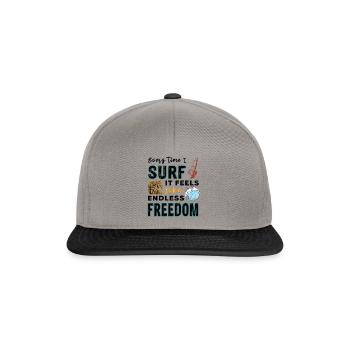 Windsurfer Outfit Windsurf - Windsurfing Spruch - Snapback Cap - Graphit/Schwarz - Vorne