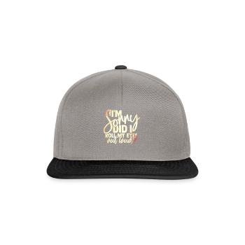 funny quote Im Sorry Did I Roll My Eyes Out Loud - Casquette snapback - gris graphite/noir - Devant