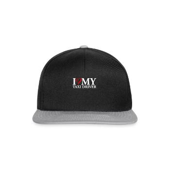 I Love My Taxi Driver Gift Taxi Driver - Snapback Cap - black/grey - Front