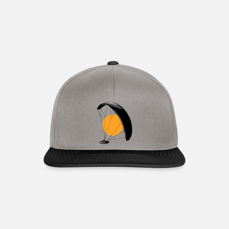 Paragleiter in der Sonne - Snapback Cap - Graphit/Schwarz