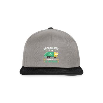 Garbage Day is my favorite day garbage truck - Snapback Cap - graphite/black - Front
