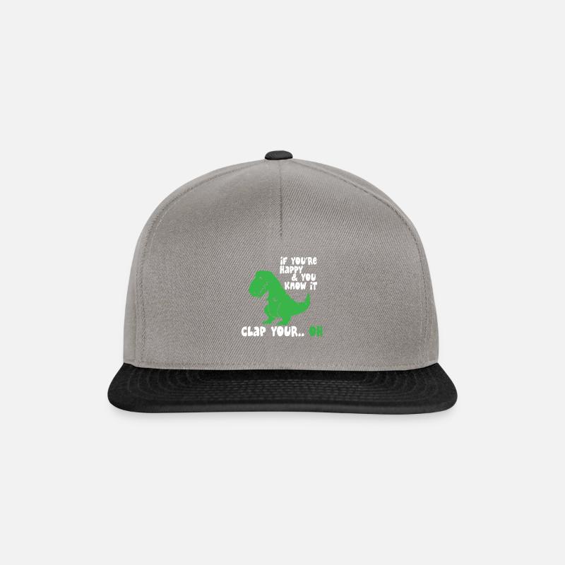si vous êtes heureux et que vous le savez... oh - Casquette snapback - gris graphite/noir