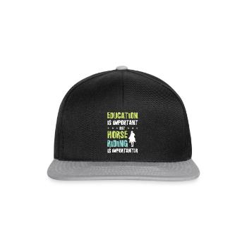 Éducation des chevaux - Casquette snapback - noir/gris - Devant